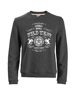 Honeymoon Sweatshirt Wild West in Übergröße 3XL - 15XL (12XL, Anthrazit) von Honeymoon