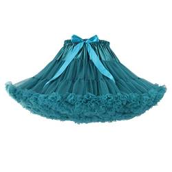 Honeystore Damen 3-lagiger Tutu Tanz Petticoat Plissee Minirock 40,6 cm Länge, türkis, Einheitsgröße von Honeystore
