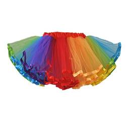 Honeystore Damen Kurz Vintage Ballett Bubble Puffy Tutu Petticoat Rock, regenbogenfarben, Einheitsgröße von Honeystore