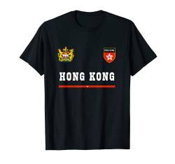 Hong Kong Sport/Fußballtrikot Tee Flagge Fußball T-Shirt von Hong Kong National Pride China Tees