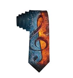 Herren Krawatten Business Krawatte für Herren Musik Note Mode-Krawatte, schmal Krawatte für Männer, Weihnachten, Hochzeit, Business, formelle Party, 145 x 8 cm von Hongfacai