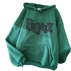 Bratz-Letter Kapuzenpullover Sweatshirt Harajuku Hoodie Damen Kpop Winter Top Oversized Hoodies von Honghuang