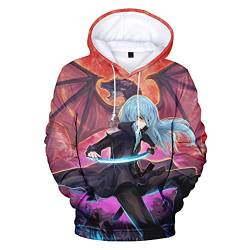 Honghuang Japanischer Anime Rimuru Tempest That Time I Got Reincarnated As A Slime 3D Kapuzenpullover Unisex Oversize Sweatshirt XXS-5XL von Honghuang