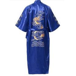 Kimono Bademantel Kleid Home Kleidung Plus Größe 3XL Männer Stickerei Drachen Robe Traditionelle Männliche Nachtwäsche Lose Nachtwäsche von Honghuang