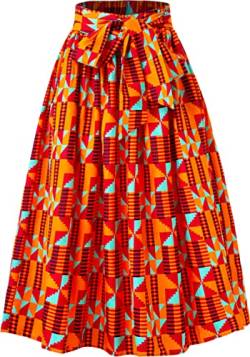 HongyuAmy Damenrock, afrikanischer Druck, niederländischer Ankara-Wachsdruck, voller Kreisrock, Farbe F, X-Groß von HongyuAmy