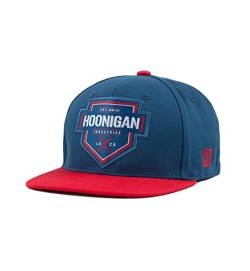 Hoonigan Bracket X Snapback Hat - Verstellbare Snap Back Cap für Gear Heads - Offizielles Merchandise, Navy W/ Red, White, Blue, Einheitsgröße von Hoonigan