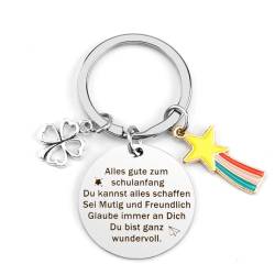 Einschulung Geschenk,Einschulung Schlüsselanhänger,Geschenk zur Einschulung für Mädchen Junge,Kleine Coole Gymnasium Geschenke zur Einschulung,Engeleinschulung Mädchen Geschenk, Schulanfang Geschenke von Hoosmoon