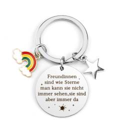 Hoosmoon Beste Freundin Geschenke, Geschenk Freundin Weihnachten,Schlüsselanhänger Beste Freundin Freundschaft Geschenk Erntedankfest Neuesjahr, Mutmacher Geschenk, Geschenk Freundin Geburtstag von Hoosmoon