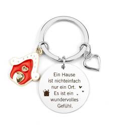 Hoosmoon Schlüsselanhänger Haus, Einweihungsgeschenk Wohnung, Schlüsselanhänger Liebe, Geschenkideen Zum Einzug Einzugsgeschenke, Geschenk für Paare Partner Beste Freundin von Hoosmoon