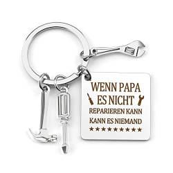 Vatertagsgeschenke für Papa, Papa Geschenk Schlüsselanhänger Papa Bester Papa Geschenke Geburtstag Papa Vatertagsgeschenk Geschenkideen für Papa Wenn Papa es Nicht Reparieren Kann, Kann es Niemand von Hoosmoon