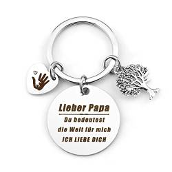 Vatertagsgeschenke für Papa, Papa Geschenk Schlüsselanhänger Papa Geschenke für Papa Bester Papa Geschenke Geburtstag Papa Vatertagsgeschenk Weihnachtsgeschenke für Papa Du Bedeutest Die Welt für Mich von Hoosmoon