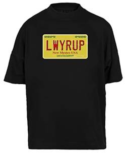 Lwyrup Baggy T-Shirt Herren Damen Unisex Schwarz Bio-Baumwolle Tee Men's Black von Hopestly