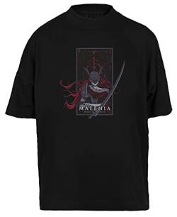 Malenia, Blade of Miquella Baggy T-Shirt Herren Damen Unisex Schwarz Bio-Baumwolle Tee Men's Black von Hopestly