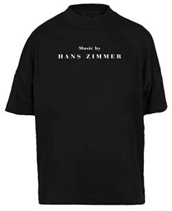 Music by Hans Zimmer Baggy T-Shirt Herren Damen Unisex Schwarz Bio-Baumwolle Tee Men's Black von Hopestly