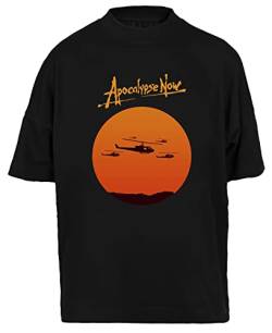 Napalm Apocalypse Baggy T-Shirt Herren Damen Unisex Schwarz Bio-Baumwolle Tee Men's Black von Hopestly