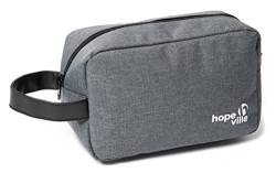 HOPEVILLE Kulturbeutel, leichte und hochwertige Kulturtasche, Kosmetiktasche für Damen und Herren für die Reise, Ausflug und Sport (Grau) von Hopeville