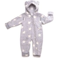 Hoppediz Kurzjacke Hoppediz Fleece-Overall 68-74 grau-creme grau mit von Hoppediz