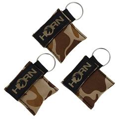 3er Set Horn Medical Notfall-Beatmungstücher im Schlüsselanhänger, Horn-Key (sand camouflage) von Horn Medical