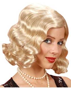 20er Jahre Charleston Perücke blond mit Wasserwelle für Fasching & Karneval von Horror-Shop