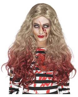 Blutige Zombie Perücke mit roten Spitzen für dein Untoten Kostüm an Halloween von Horror-Shop