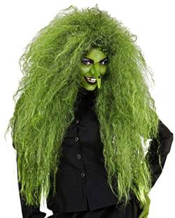Wilde Hexen Perücke Grün als Kostümzubehör für schaurige Halloween Kostüme von Horror-Shop