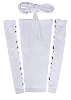 Hoseirty Damen Hochzeitskleid Korsett Kit Reißverschluss Ersatz Verstellbare Passform Korsett Rücken Kit für formelle Abschlussbälle, weiß, 46 von Hoseirty