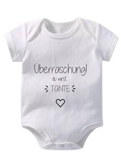 Hospitrix Strampler Überraschung! du wirst Onkel, Tante, Opa, Oma, Überraschung Verkündung, Baby, Strampler, Geschenk (Überraschung! du wirst TANTE) von Hospitrix