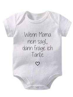 Hospitrix Strampler Wenn MAMA nein sagt, dann frage ich Onkel, Tante, Opa, Oma, Überraschung Neugeborene, Baby Body, Strampler, Onesie, (Wenn Mama nein sagt, dann frage ich Tante) von Hospitrix