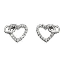 Hot Diamonds DE605 Damen-Ohrringe Herz Silber mit Diamanten Togetherness von Hot Diamonds