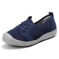 Hotcham Damen Outdoor Flache Schuhe Fitnessschuhe Atmungsaktive Slipper Laufschuhe Loafers Segelschuhe Stilvolle Leichtigkeit und unvergleichlicher Komfort Geschenke Walkingschuhe,Blau,EU40 von Hotcham