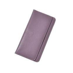 HotcoS Damenhandtaschen, Abendtaschen, Geldbörsen, Business-Geldbörsen, Kartenetuis aus echtem Leder, Geldscheinklammern (Color : Purple) von HotcoS