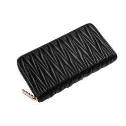 HotcoS Damenhandtaschen, Abendtaschen, Geschäftsbrieftaschen aus echtem Leder, Geldorganisatoren, Geldklammern, Geldbörsen, Kartenetuis (Color : Black) von HotcoS