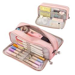 HotcoS federmäppchen Pencil Case Boy Girl Bleistift Koffer Storage Kids Pen Bag Große Große Schülern Der Schreibwarenbox Schülern-rosa von HotcoS