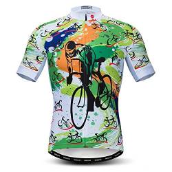 Hotline Fahrradtrikot Herren Full Zip Fahrrad Shirts Top MTB Fahrradbekleidung, 1cf0166, XL von Hotlion