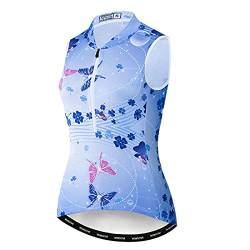 Hotlion Damen Radtrikot Sommer Bike Shirts Pro Fahrradbekleidung Damen Halber Reißverschluss von Hotlion