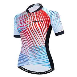 Hotlion Radtrikot Damen Sommer Fahrrad Shirts Rennrad Jacken Kurzarm MTB Jersey, Cu0105, X-Large von Hotlion