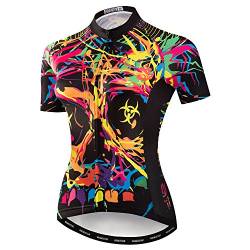 Hotlion Sommer Atmungsaktiv Radfahren Jersey Frauen Mountainbike Jersey Schnell Trocken Fahrrad Shirt Kurzarm Radfahren Kleidung, Cf2007, XXL von Hotlion