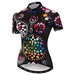 Hotlion Sommer Atmungsaktiv Radfahren Jersey Frauen Mountainbike Jersey Schnell Trocken Fahrrad Shirt Kurzarm Radfahren Kleidung, Cf2009, X-Large von Hotlion