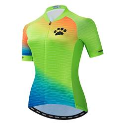 Hotlion Sommer Atmungsaktiv Radfahren Jersey Frauen Mountainbike Jersey Schnell Trocken Fahrrad Shirt Kurzarm Radfahren Kleidung, Cf2338, Small von Hotlion