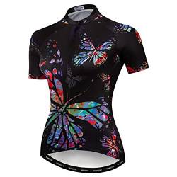 Hotlion Sommer Atmungsaktives Radtrikot Damen Mountainbike Trikot Schnell Trocknend Fahrrad Shirt Kurzarm Fahrradbekleidung, CF2039, M von Hotlion