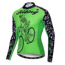Männer Radfahren Jersey Langarm Rennrad Kleidung Atmungsaktive Fahrrad Kleidung, Cf0120, S von Hotlion
