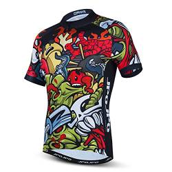 Radtrikot Herren MTB Jersey Rennrad Shirts Sommer Kurzarm Fahrradbekleidung, Cu5021, XL von Hotlion