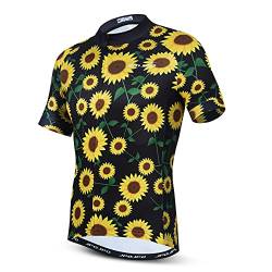 Radtrikot Herren MTB Jersey Rennrad Shirts Sommer Kurzarm Fahrradbekleidung, Cu5041, 3XL von Hotlion