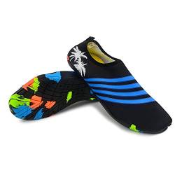 Hotroad Barfuß-Wasserschuhe Aqua-Socken Schnell trocknend Strand Schwimmen Yoga Schnorcheln Surfen Tauchen Poolschuhe für Herren Damen auf Strandsandalen Fluss Camping-206-Blau 42 von Hotroad