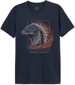 House Of the Dragon Herren Mehoftdts001 T-Shirt, Marineblau, XS von House Of the Dragon