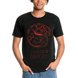 House Of the Dragon Herren Mehoftdts006 T-Shirt, Schwarz, M von House Of the Dragon