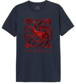 House Of the Dragon Herren Mehoftdts011 T-Shirt, Marineblau, 56 von House Of the Dragon