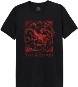 House Of the Dragon Herren Mehoftdts011 T-Shirt, Schwarz, L von House Of the Dragon