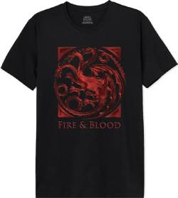 House Of the Dragon Herren Mehoftdts011 T-Shirt, Schwarz, M von House Of the Dragon