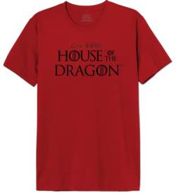 House Of the Dragon Herren Mehoftdts012 T-Shirt, rot, S von House Of the Dragon